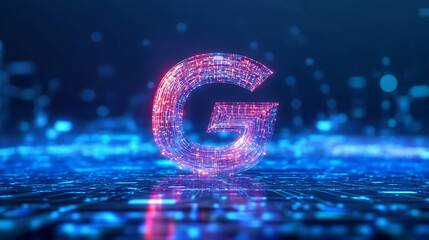 A blue and orange symbol with the letter S on it. The image is of a computer screen with a blue and orange background