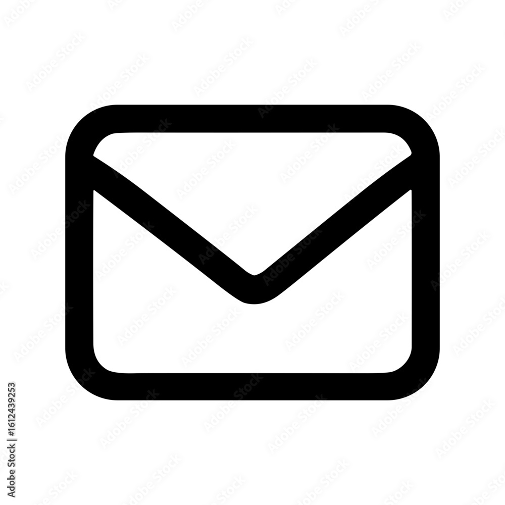 Poster minimalist outline envelope email message communication symbol simple icon