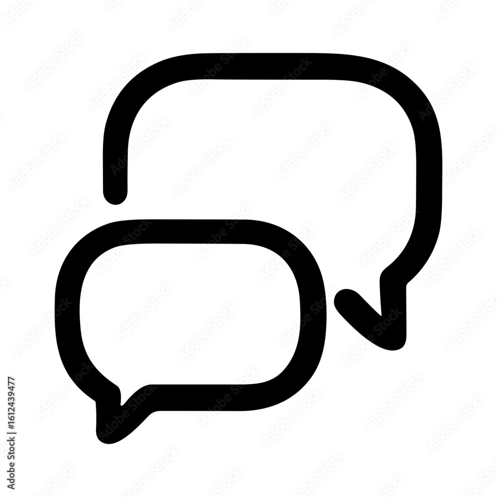 Poster minimalist line art speech bubble communication message chat icon symbol