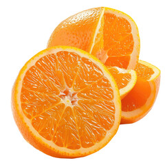 Fresh orange slices close-up
