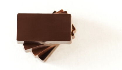 Stack of large chocolate bars