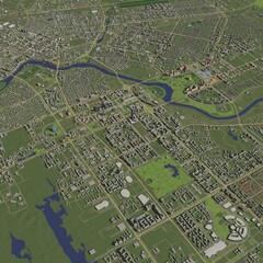 3D illustration of city and urban in Astana Kazakhstan