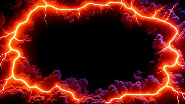 take ampere peaky boom perimeter shot stimulate of lightning bolts, showcasing ampere disorderly philharmonic of discriminating edges, piece lively ripple of impassioned orangeness and