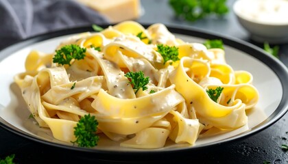 Creamy pasta with fresh herbs