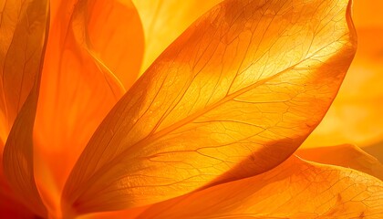 Close-up of vibrant orange flower petals