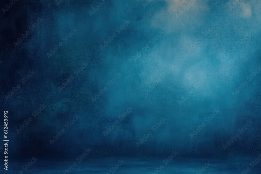 Poster abstract dark blue textured background with gradient light effect creating a moody and atmospheric f