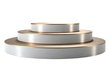 Three tiered cake isolated on transparent background.