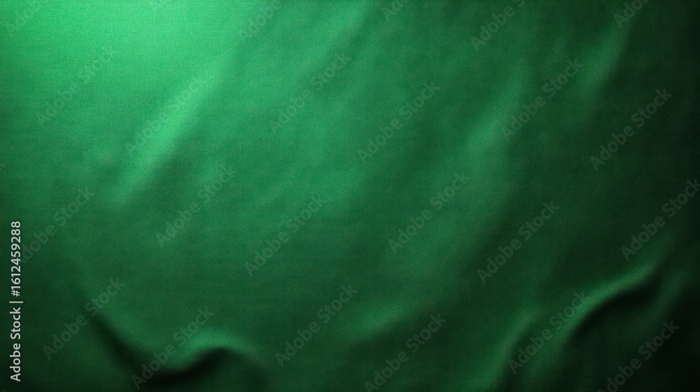 Aufkleber close-up texture of green fabric with gentle folds and soft lighting creating smooth shadows and hig