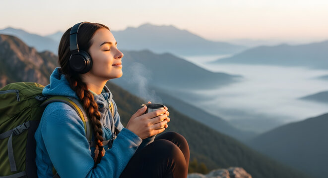 Peaceful Sunrise on the Mountaintop