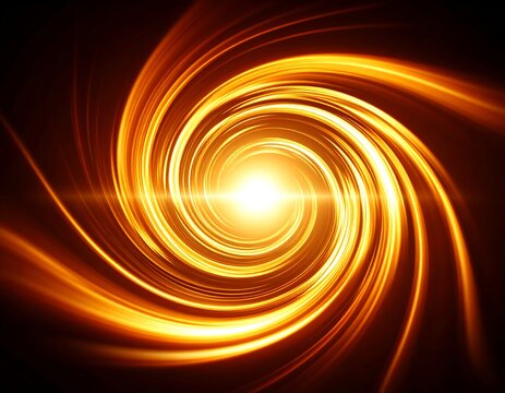 Abstract swirling vortex of light