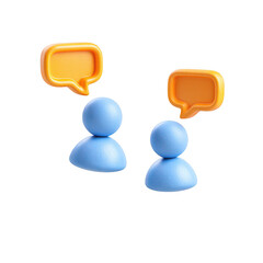 People Chatting Communication Icons isolated on a transparent background dialogue