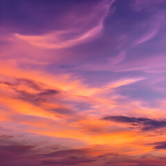 Obraz premium Tranquil Zephyr Swirling Against a Vibrant Sunset Horizon