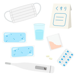 風邪のイラスト素材セット