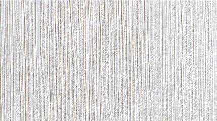 White textured wallpaper with vertical grainy relief pattern creating neutral and natural look for interior wall decoration and design inspiration