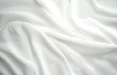 Obraz premium Soft white fabric with gentle folds and subtle shadows creating a smooth and calming texture