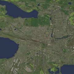 3D illustration of city and urban in Chelyabinsk Russia