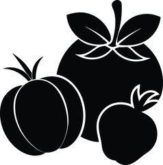 Fresh vegetable vector art illustration