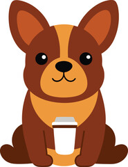 French bulldog vector art illustration