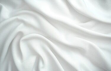 Obraz premium Soft white fabric with gentle folds and smooth texture creating a calm and delicate appearance