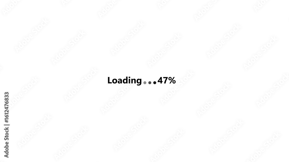 Aufkleber abstract loading progress text animation,loading icon, 0-100% loading text icon.loading animation ba