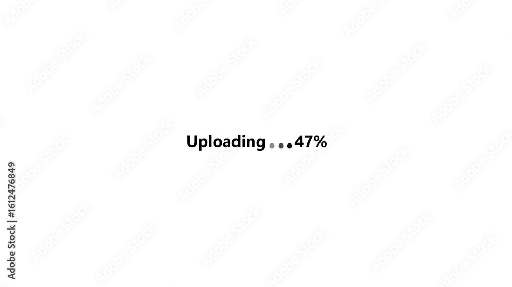 Aufkleber abstract uploading progress text animation,loading with uploading icon, 0-100% uploading text icon.u