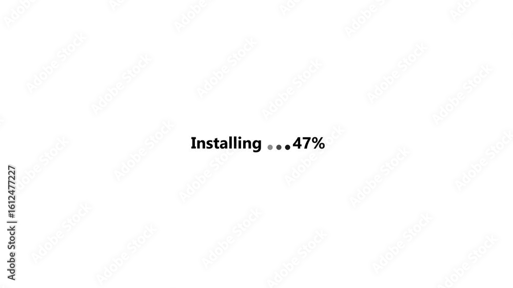 Aufkleber abstract downloading progress text animation,loading icon, 0-100% downloading text icon.downloading 