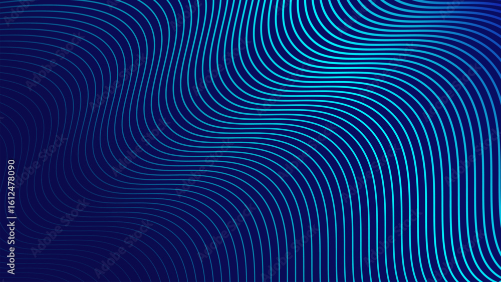 Poster abstract dark blue mesh gradient with glowing technology lines pattern textured background. modern a