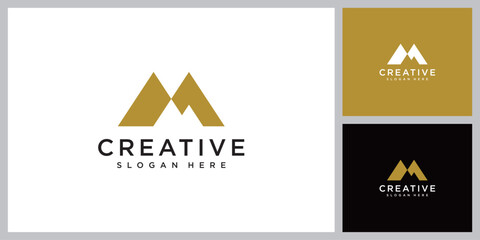 initial letter m logo vector design