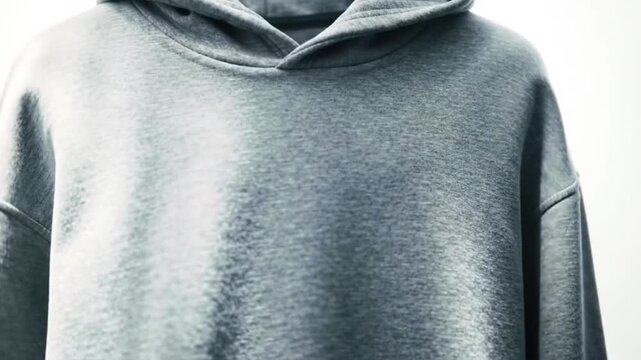 Gray hooded sweatshirts soft contours gleam