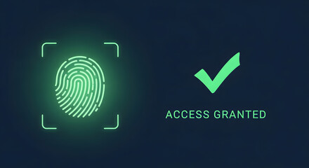 Digital authentication process cybersecurity graphic design high-tech close-up access control and verification