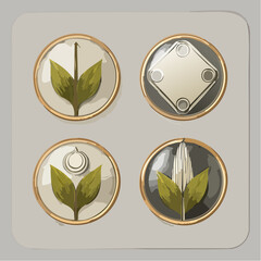 Obraz premium Energy Conversion Process Icon Set 