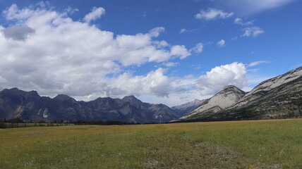 mountain landscape with blue sky