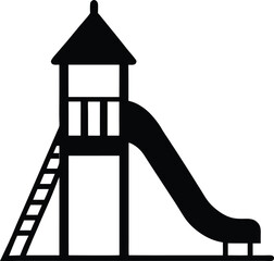 Kids playground vector art illustration.