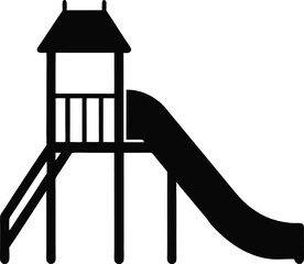 Kids playground vector art illustration.