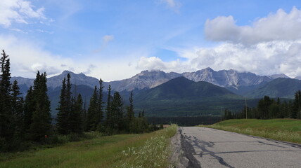 road in the mountains Jasper National Park