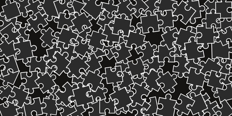 Puzzle pattern background vector set