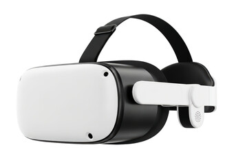 Modern Virtual Reality Headset Isolated on White

