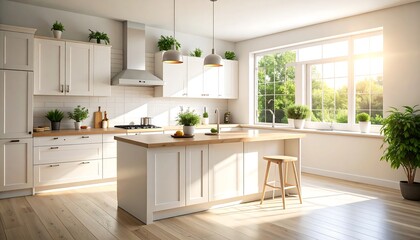 Bright, airy kitchen with natural light