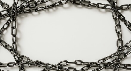 Chains frame on white
