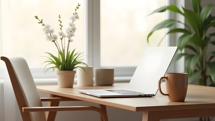 Fototapeta premium Simple Home Office Interior