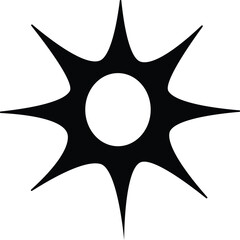 Adinkra nsoromma african star symbol for faith and patronage