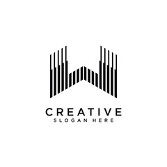 initial letter w logo vector design