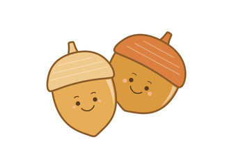 かわいいどんぐりのイラスト