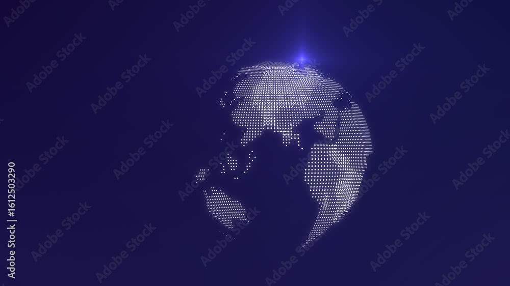 Poster abstract earth globe icon animation design animated international business and connection concept. c