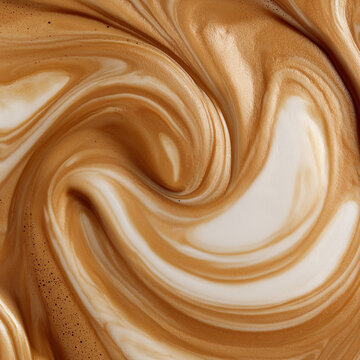 close up of a delicious coffee latte
