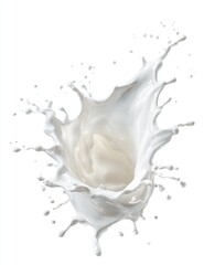 Milk splash, creamy, white, isolated