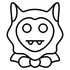Werewolf icon with outline style and pixel perfect base. Suitable for website design, logo, app and UI. Based on the size of the icon in general, so it can be reduced.