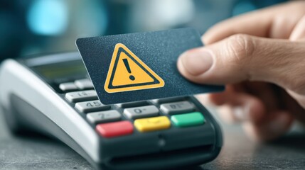 Alert for Suspicious Transaction Due to Unusual Activity Detected on Credit Card During Payment Process at a Retail Location