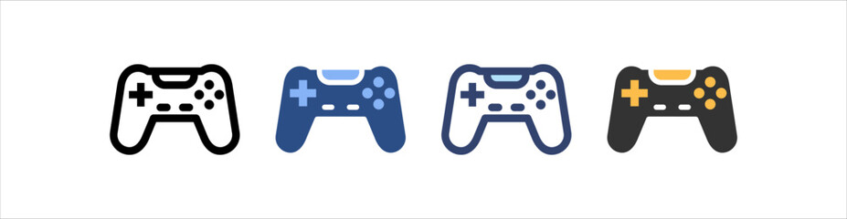 Console Icon Set Multiple Style Collection