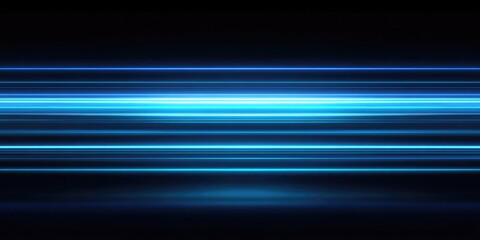 Abstract blue streaks on black background